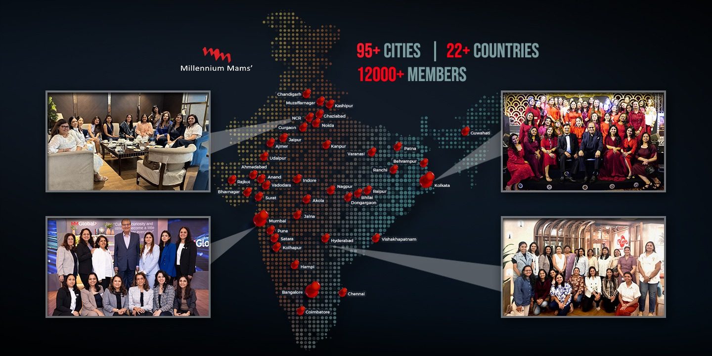 Millennium Mams across India: 95+ cities, 22+ countries and 12,000+ members