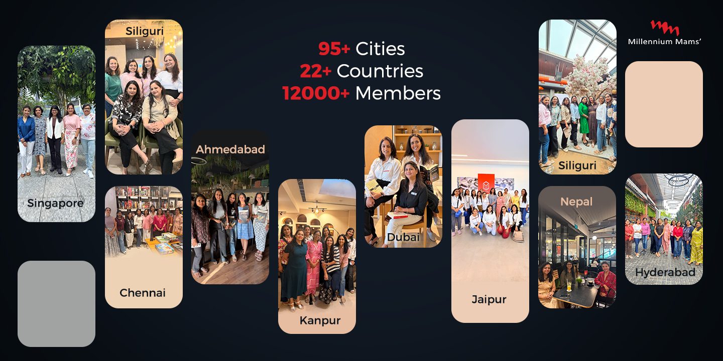 Millennium Mams meetups from Singapore and Dubai to Siliguri, Chennai, Ahmedabad, Kanpur, Jaipur, Nepal and Hyderabad